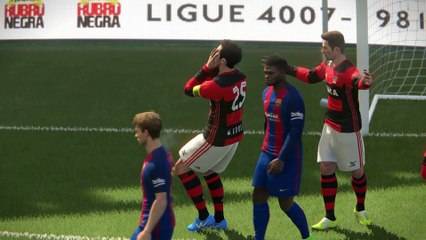 PES 2017 Flamengo vs Barcelona Foi de GOLEADA