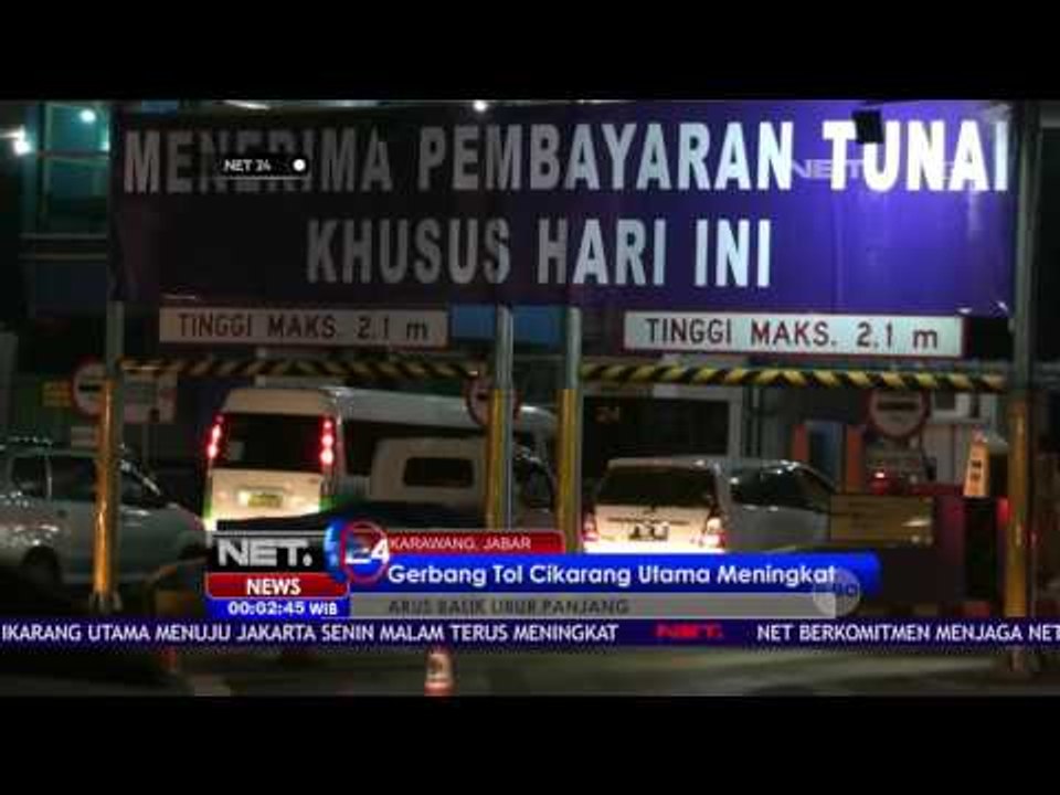 Ribuan Kendaraan Padati Gerbang Tol Cikarang Utama - NET24