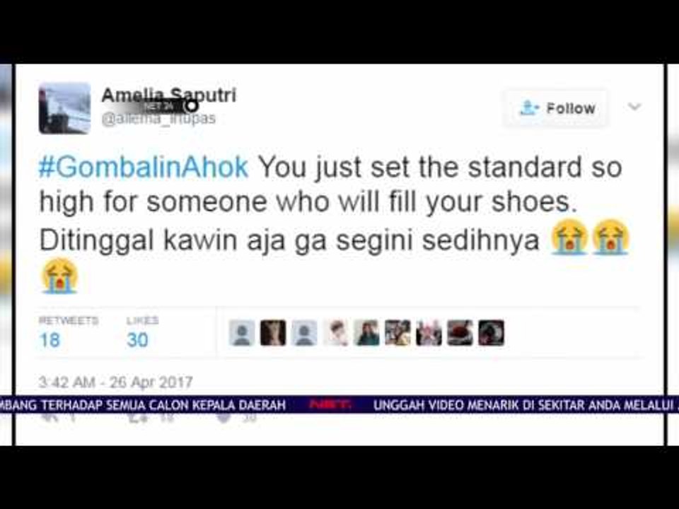 Kata-Kata Unik Jenaka pada Karangan Bunga Ahok yang Hits di Socmed - NET24