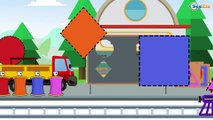 LEARN COLORS with the Train Cartoon about Cars & Trains - Learn Numbers & Shapes