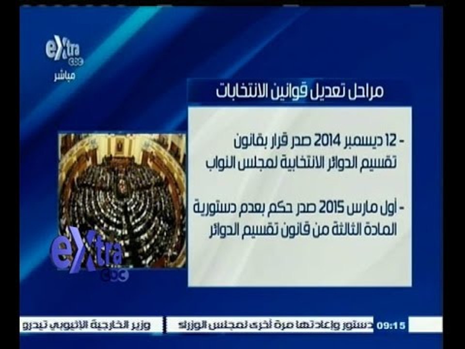 #غرفة_الأخبار | قسم التشريع بمجلس الدولة يبدأ اليوم مناقشة تعديلات قوانين الانتخابات