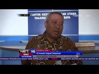 Kapal Kargo Terbakar di Perairan Terminal Peti Kemas Surabaya - NET16