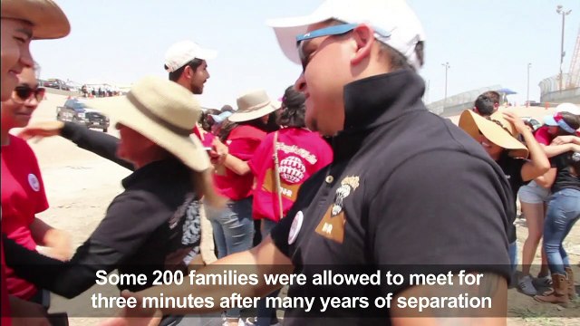 Hundreds hug as US-Mexico border opens for few minutes