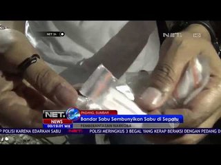 Bandar Sabu Sembunyikan Sabu di Sepatu -  NET24