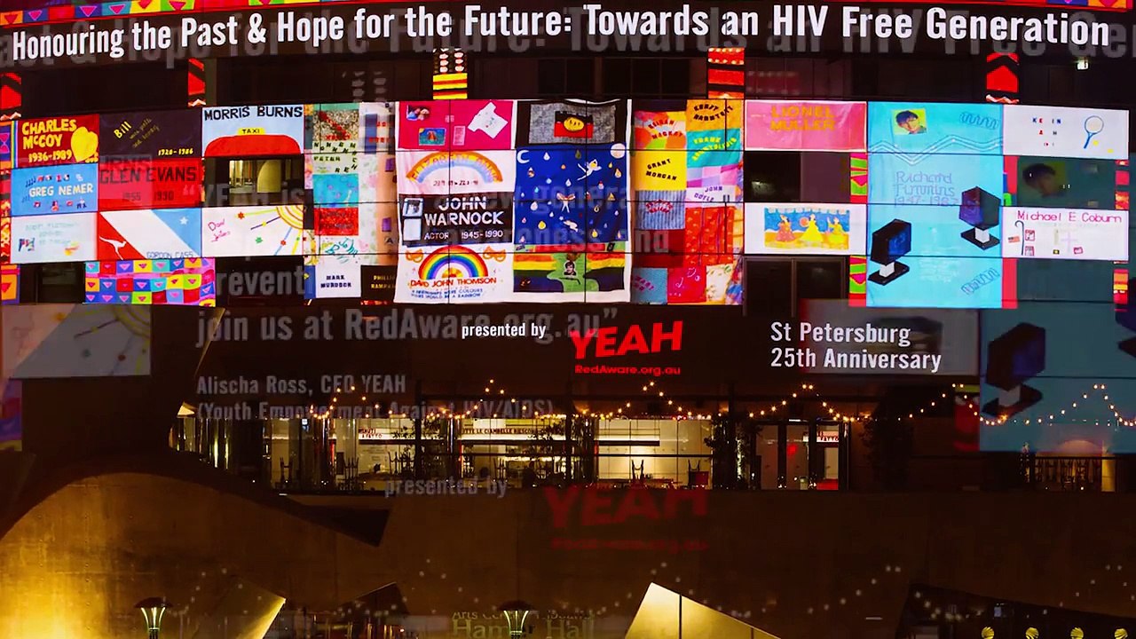 YEAH AIDS 2014 Stop Motion Projection Images on Hamer Hall