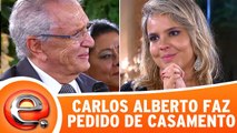 Carlos Alberto de Nóbrega pede namorada em casamento