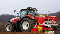 Saisonopening 2016 Säen Steyr CVT 6185 Pöttinger Vitasem 302ADD Pferdebohnen