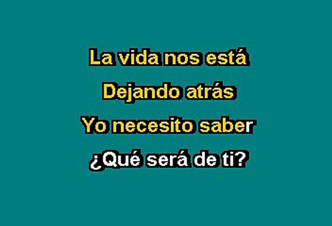 Roberto Carlos - ¿Que sera de ti (Karaoke)