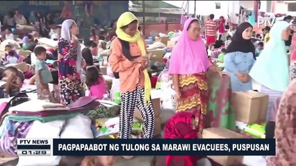 Pagpapaabot ng tulong sa Marawi evacuees, puspusan