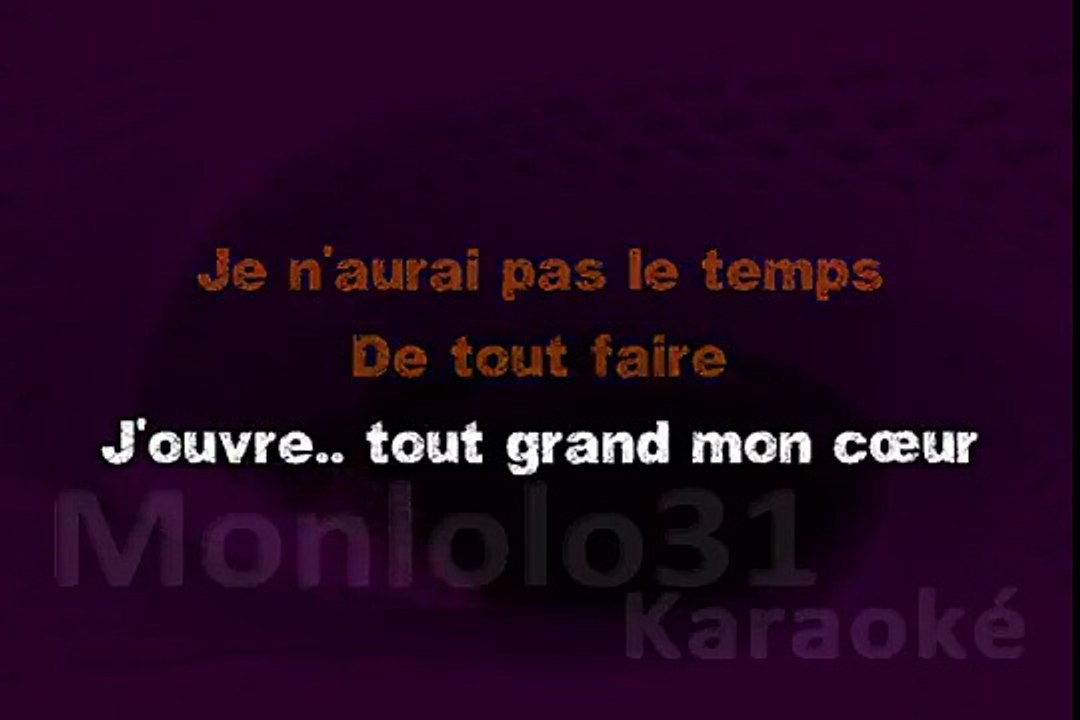 Claudio Capéo - Je n'aurais pas le temps (Love Michel Fugain) KARAOKE / INSTRUMENTAL