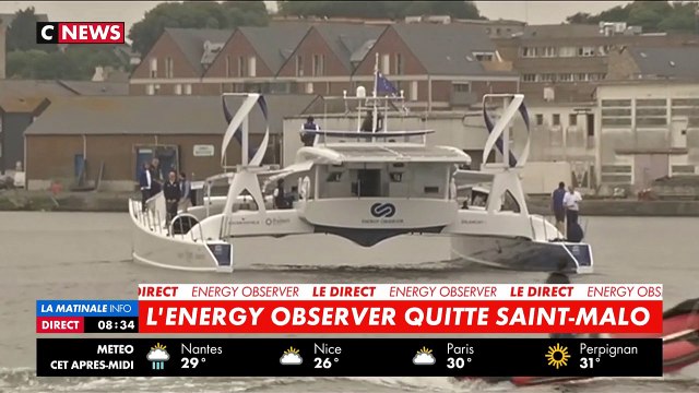 Energy Observer a quitté Saint-Malo