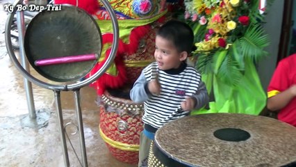 LION DANCE DRUMMING | kubo tập đánh trống lân | Đoàn Lân Sư Rồng Nhân Nghĩa Đường | Ku Bo Đẹp Trai