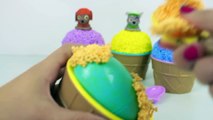 Argile les couleurs crème Oeuf mousse pour de la glace enfants Apprendre garderie rimes jouets gaufre avec surprise
