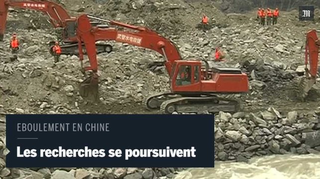 Eboulement en Chine : images aériennes des recherches