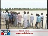 Students In Gulbarga Demand Bridge Construction Or Boat Facilites Across River To Reach School