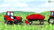 El TRACTOR agrícola Más Potente del Mundo con REMOLQUE - Caricatura de carros - Carritos Para Niños