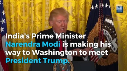 India's prime minister visits Trump in Washington