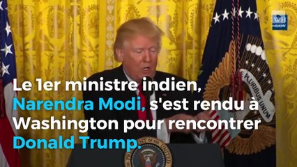 India's prime minister visits Trump in Washington