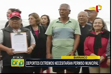 Barranco: la práctica de deportes extremos necesitaría permiso municipal