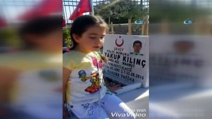 Şehit polisin kızı herkesi ağlattı: Burası cennet mi?