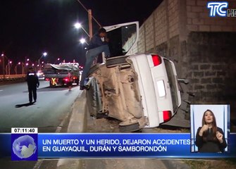 Un muerto y un herido dejaron tres accidentes en Guayaquil, Durán y Samborondón