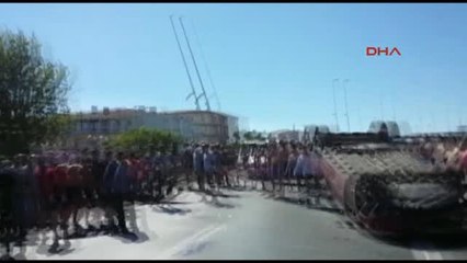 Otomobil Takla Attı. Arkadan Gelen Araç Ona Çarptı 1'i Ağır 4 Yaralı. E-5 de Felç