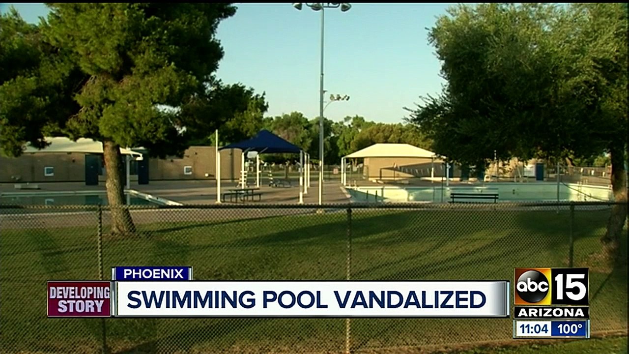 Vandals throw white paint into Phoenix pool shu...