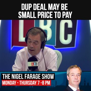 Nigel Farage: DUP deal may be cheap price to pay