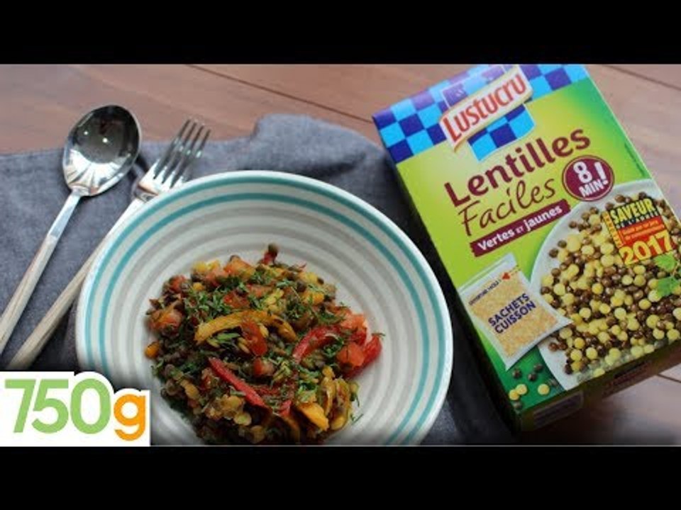 Wok de lentilles et légumes croquants - 750g {EXPRESS}