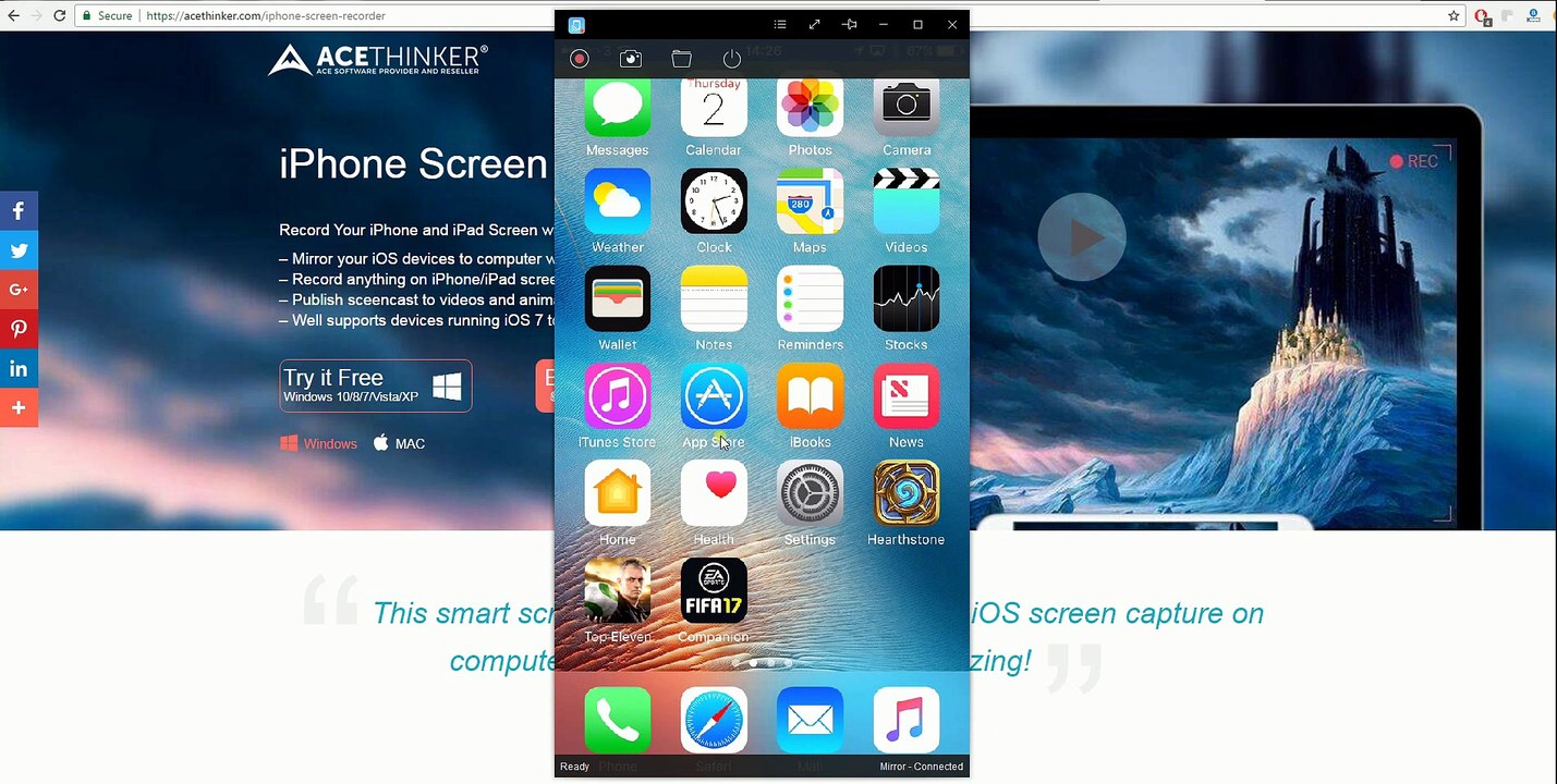 How to capture iPhone screen