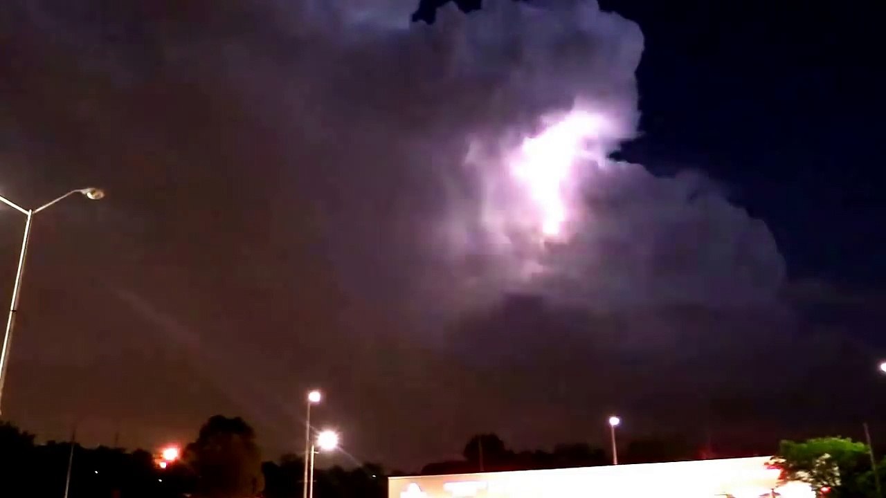 Crazy cloud with lightning