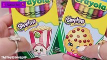 Shopkins Art Set Marker & Water Color Petkins Picture Painting - Toy Unboxing Video Cookie