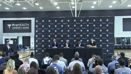 【NBA】DAngelo Russell Timofey Mozgov Introductory Press Conference Brooklyn Nets 2017 NBA Offseason