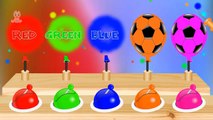 Learn Colors for Children to Learn with Soccer Balls Balloons Popping - Kids Toddlers Colors Videos