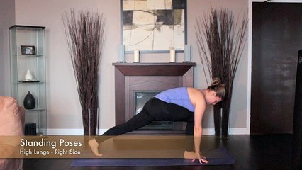 Yoga tutorial Part 15 high-lunge-right Practise and Keep Fit and Healthy