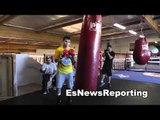 marcos maidana vs floyd mayweather maidana workout in oxnard EsNews Boxing