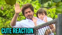 Shahrukh Khan Son Abram's Cute Reaction On Watching Fans Around SRK