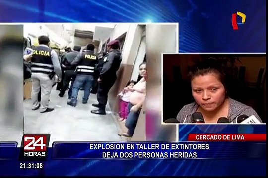 Cercado de Lima: explosión en taller de extintores deja 2 personas heridas