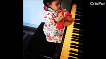 MS DHONI cute daughter ZIVA DHONI playing PIANO | Sakshi Dhoni | Cricpur
