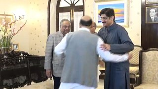 Sindh Chief Minister Syed Murad Ali Shah met EID to Various senior officers in the Chief Minister House. (27 June 2017)