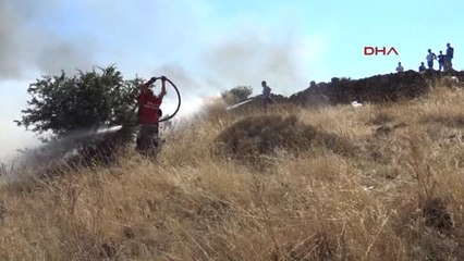 Bodrum'da Makilik Alanda Korkutan Yangın