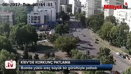 Kiev'de bomba yüklü araç patladı