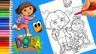Coloring Dora The Explorer & Boots Coloring Book desenhos para colorir Crayola Markers kokicute KOKI