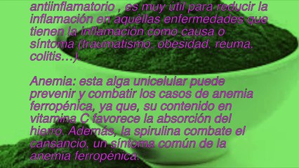 Beneficios de la espirulina, el alga azul que te hará perder peso, y más..mira el video