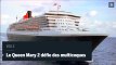 Voile : le Queen Mary 2 défie des multicoques
