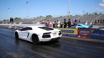 Bullfest Miami 2017 Lamborghini Aventador vs Huracan Drag Racing 1 4 Mile