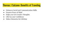 5 Marvellous Benefits of Traveling Shares by Thomas J Salzano