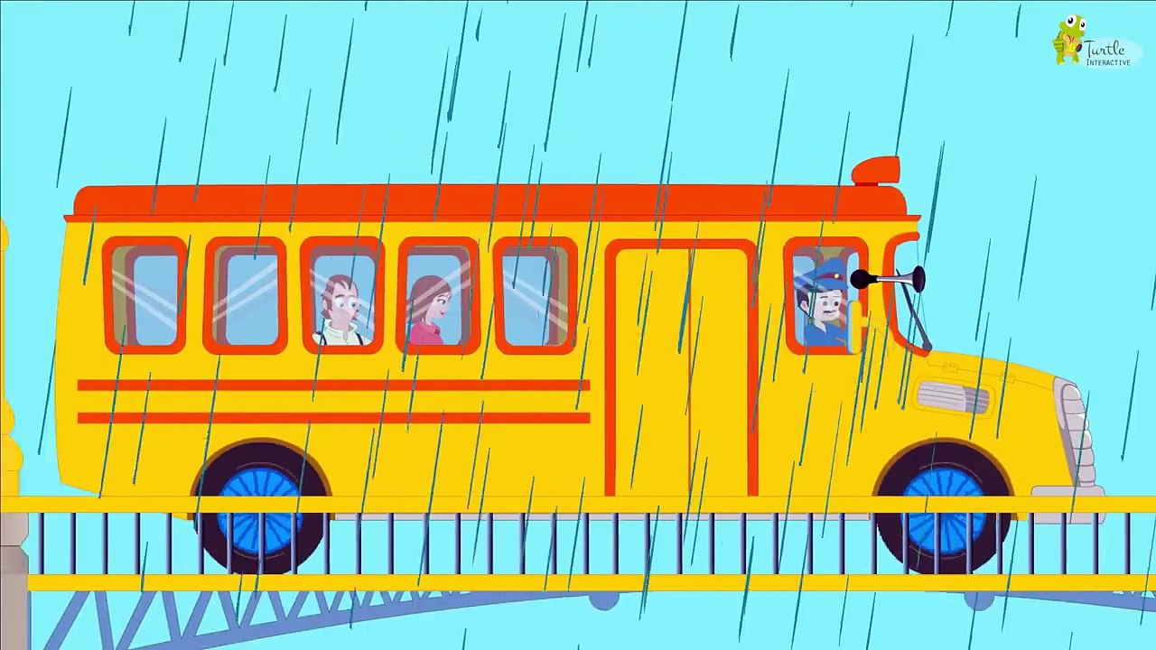 Et animé autobus aller enfants Paroles garderie sur rimes rond chanson le le le le la roues avec