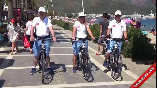Marmaris'te bisikletli polis timi göreve başladı