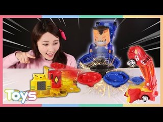 [캐리] 터닝메카드W 시즌2 볼카 트렘 푸킨 터닝카 팽이 배틀 놀이 l 캐리와장난감친구들